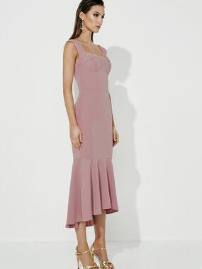 Mossman A Touch Of Romance Midi Dress Blush Pink Size US 10
